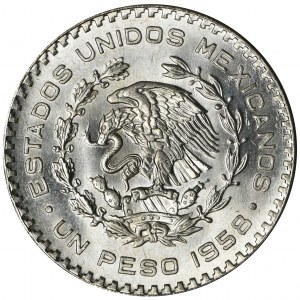 Meksyk, Republika, 1 Peso 1958