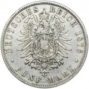 Niemcy, Królestwo Prus, Wilhelm I, 5 Marek Frankfurt 1876 C