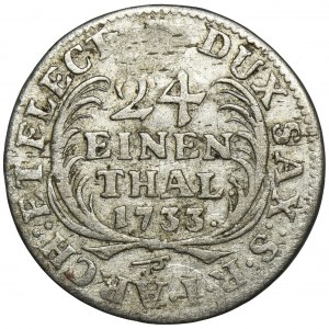 August II Mocny, 1/24 Talara (grosz) Drezno 1733 IGS