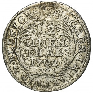 Augustus II the Strong, 1/12 Thaler Leipzig 1702 EPH