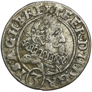 Silesia, Habsburg rule, Ferdinand II, 3 Kreuzer Breslau 1628 HR