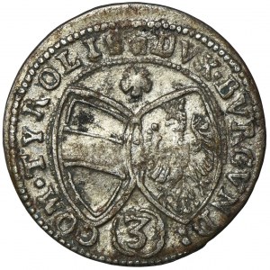 Austria, Ferdynand Karol, 3 Krajcary Hall 1639