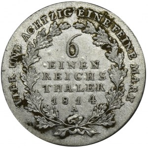 Niemcy, Królestwo Prus, Fryderyk Wilhelm III, 1/6 Talara Berlin 1814 A