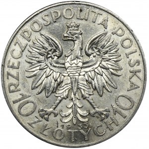 Głowa Kobiety, 10 złotych Warszawa 1933