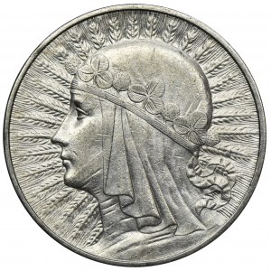 Głowa Kobiety, 10 złotych Londyn 1932