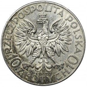 Głowa Kobiety, 10 złotych Warszawa 1932