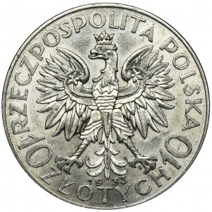 Głowa Kobiety, 10 złotych Warszawa 1933