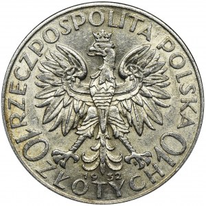 Głowa Kobiety, 10 złotych Warszawa 1932