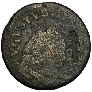 Dominial token, Augustus III of Poland, Groschen 1755 - countermark