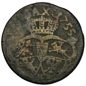 Dominial token, Augustus III of Poland, Groschen 1755 - countermark