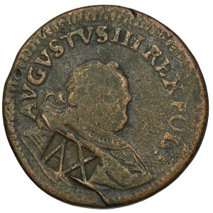 Dominial token, Augustus III of Poland, Groschen 1754 - AX countermark