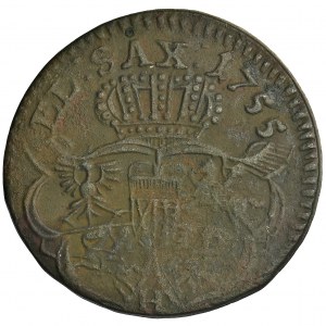 August III Sas, Grosz Gubin 1755 - NIENOTOWANY, litera H