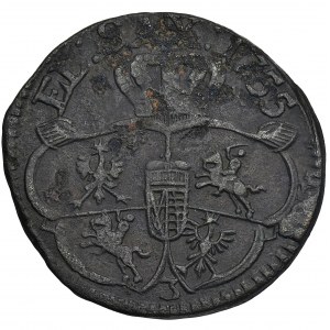 August III Sas, Grosz Gubin 1755 - NIENOTOWANY, cyfra 3