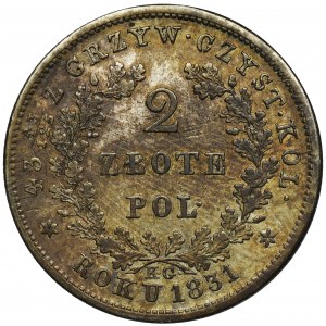 November Uprising, 2 zloty Warsaw 1831 KG