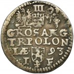 Sigismund III Vasa, 3 Groschen Olkusz 1593 - VERY RARE