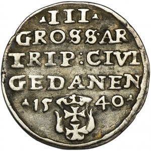 Sigismund I the Old, 3 Groschen Danzig 1540 - PRV