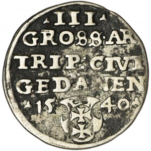 Sigismund I the Old, 3 Groschen Danzig 1540 - PRV