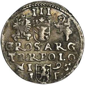 Zygmunt III Waza, Trojak Olkusz 1595 - ruszt pod popiersiem - RZADKI