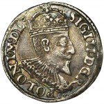 Zygmunt III Waza, Trojak Olkusz 1595 - ruszt pod popiersiem - RZADKI