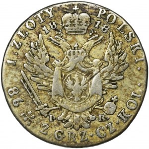 Polish Kingdom, 1 zloty Warsaw 1818 IB