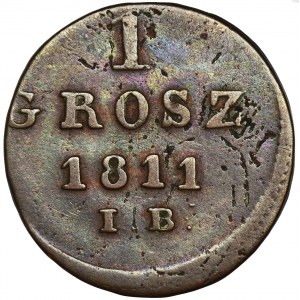 Duchy of Warsaw, 1 groschen Warsaw 1811 IB