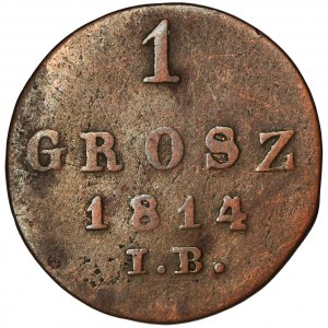 Dutchy of Warsaw, 1 groschen Warsaw 1814 IB