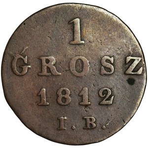 Księstwo Warszawskie, 1 grosz Warszawa 1812 IB