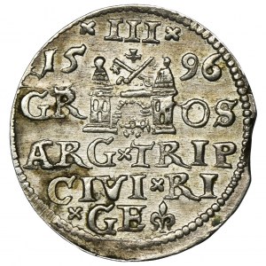 Zygmunt III Waza, Trojak Ryga 1596 - LI