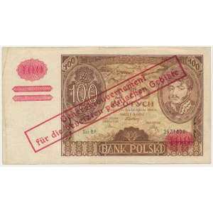 100 złotych 1934 - Ser. BP - fałszywy przedruk okupacyjny -