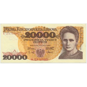 20.000 złotych 1989 - A - POSZUKIWANA
