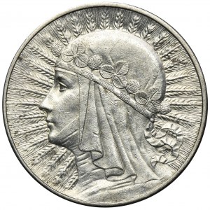 Głowa Kobiety, 10 złotych Londyn 1932