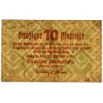 Danzig, 10 Pfennige 1923 October - watermark ZIGZAG -