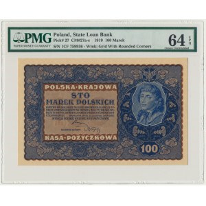 100 marek 1919 - IG Serja F - PMG 64 EPQ