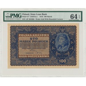 100 marek 1919 - IJ Serja F - PMG 64 EPQ
