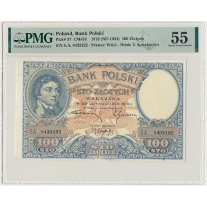 100 złotych 1919 - S.A - PMG 55