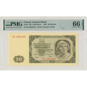 50 złotych 1948 - EL - PMG 66 EPQ