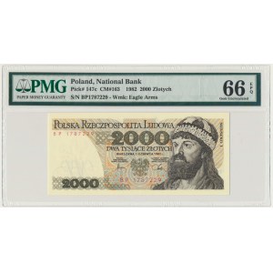 2.000 złotych 1982 - BP - PMG 66 EPQ - pierwsza seria rocznika