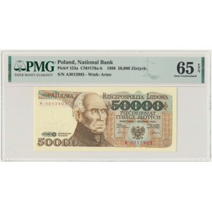 50.000 złotych 1989 - A - PMG 65 EPQ - POSZUKIWANA