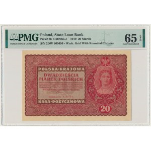 20 marek 1919 - II Serja DW - PMG 65 EPQ