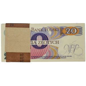 Full bundle of 20 złotych 1982 -P- 100 pieces