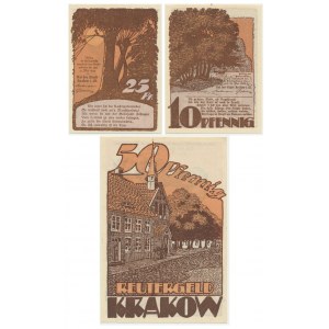 Krakow, zestaw 10-50 fenigów 1922 (3 szt.)
