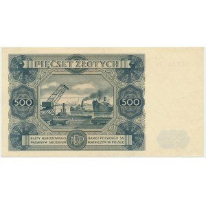 500 złotych 1947 - T2 - ŁADNY