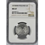 2 złote 1974 Jagody - NGC MS67