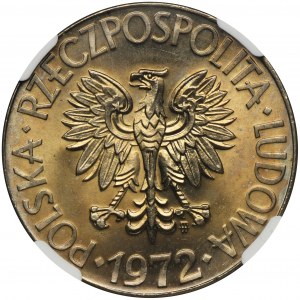 10 złotych 1972 Kościuszko - NGC MS66