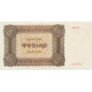 1.000 złotych 1945 - Dh - rzadka seria zastępcza