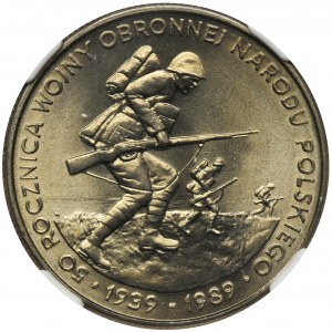 500 złotych 1989 50 rocznica Wojny Obronnej Narodu Polskiego - NGC MS67