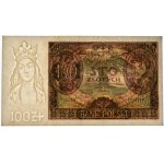 100 złotych 1934 - Ser. AV. - znw. dwie kreski na górnym marginesie -