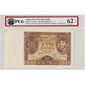 100 złotych 1934 - Ser. C.B. - bez dodatkowych znw. - PCG 62 EPQ