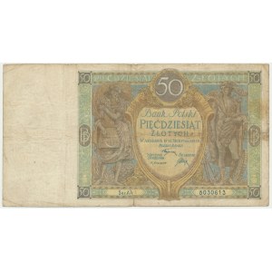50 złotych 1925 - Ser.AA - bardzo rzadka pierwsza seria.