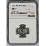 20 groszy 1923 - NGC MS67